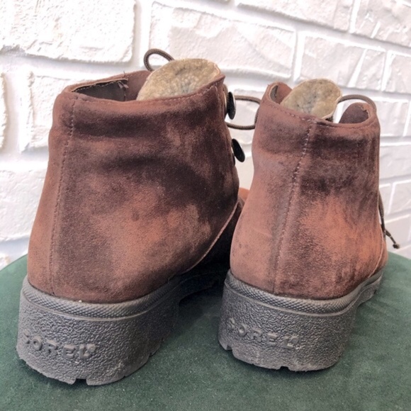 COPY - Rare vtg SOREL brown suede hiking winter boots 7 - Picture 4 of 9